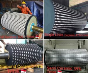 jual lagging pulley keramik