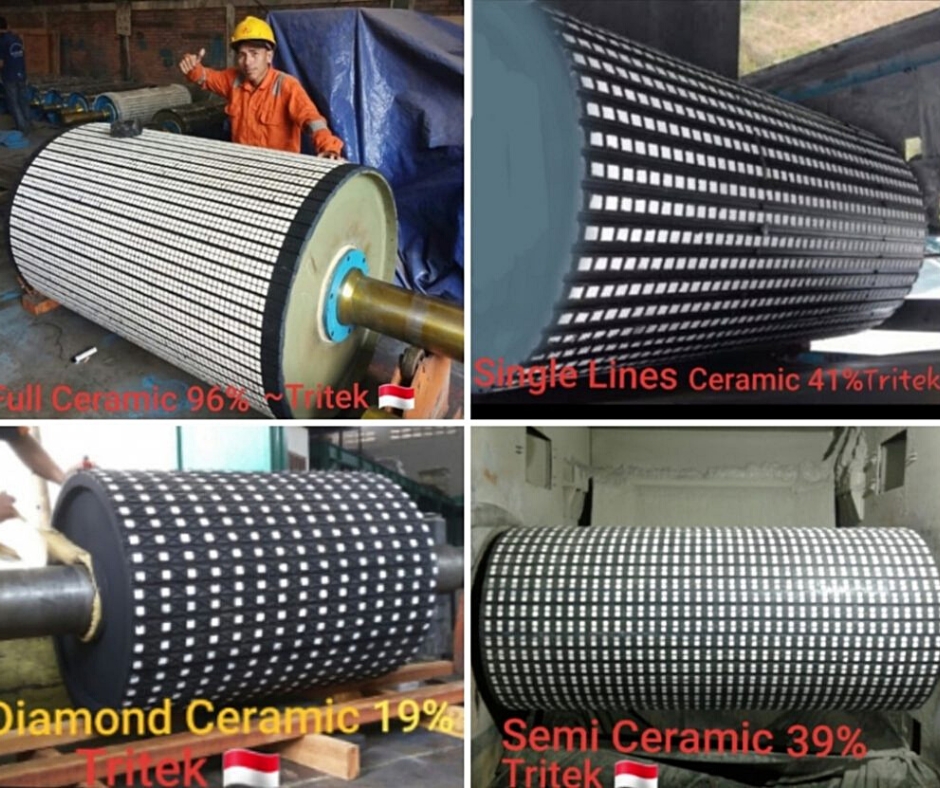 jual lagging pulley keramik